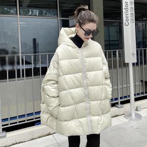 Manteaux de luxe femmes surdimensionné à capuche doudoune moelleux parkas 2022 hiver noir élégant manches chauve-souris manteau bouffant dames INKEO 2O135