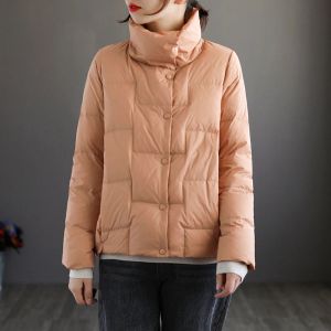 Manteaux Nouveau 2021 hiver femmes doudoune courte Ultra léger blanc canard vers le bas manteau doudoune femme mince doudoune automne Parkas