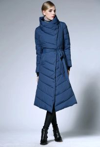 Manteaux Doudoune longue section pour femme, manteau épais, noir, bleu, rouge, blanc, nouvelle collection hiver