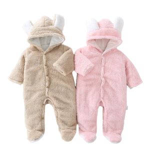 Cubos recién nacidos ropa de invierno lindas chicas infantiles ropa de ropa de ropa para niños para niños suave lana tibia recién nacida 012 mes