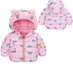 Veste de filles nouveau-nés 2021 Automne Winter Toddler Baby Jacket Baby Boys Jacket Cartoon Imprimez des vêtements d'extérieur