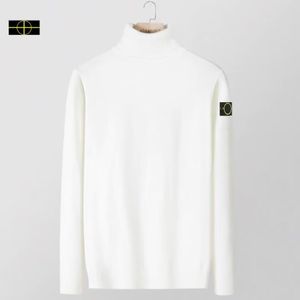 Mounds Plus taille Stone Nouveau pull haut de cou masculin îlot d'île masculine et hiver épaissie de la mode de mode inférieure Loose lâche grand pull en tricot.