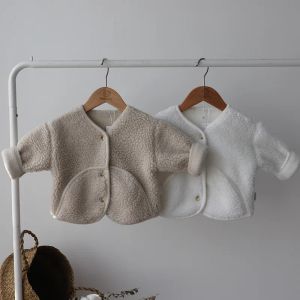 Maits Hiver Enfants coréens Vêtements bébé filles garçons en laine Mabinet Enfants à capuche Veste en velours chaud