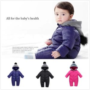 Coats Winter Outswear Baby Romper Cotton Down Body Suit Hooded Warm Bebes Jumpsuit Toddler Girl Ropa Baby Boy Deskled