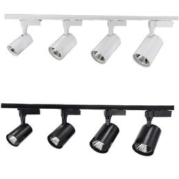 COB 12W 20W 30W 40w Led Rail d'éclairage en aluminium Plafond Rail Rail d'éclairage Spot Rail Spots Remplacer Les Lampes Halogènes AC85-265