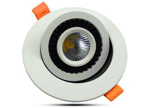 COB 3W 5w Dimmable led foco empotrable 360 grados giratorio led downlight ac85-265V led luz de techo para decoración de interiores