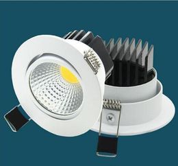 Zhiyuan COB DIMBARE LED Downlights LED Inbouwplafondverlichting Spotlights 5W / 7W / 9W / 12W LED Decoratie Plafondlamp AC85-265V CE ROHS