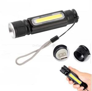 COB LED Mini lampe d'inspection de travail T6 lampe de poche avec aimant lampe de poche d'entretien multifonction lampe torche à main torches usb portables