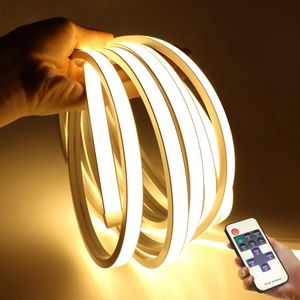 COB LED Neon Sign 24V tira luces led strip licht decoratie slaapkamer Buitenverlichting 11MM X 6MM EU US Plug Lampe led Kerst