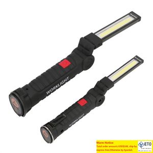 COB LED Lampe de Travail USB Rechargeable Lampe de Travail avec Magnétique 5 Modes LED Lampe de Poche Portable Lampe d'Inspection pour la Réparation de Voiture Torche de Travail