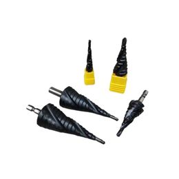 Cobalt Step Drill Bit Set 3pcs HSS Spirale d'azote HSS pour le triangle de travail du bois en métal noir 4-32 mm 4-20 mm 4-12 mm