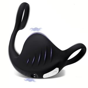 Cock vibrateur anneau de pénis ajuster cockring testicule masseur stimulation mâle retard éjaculation anneaux de verrouillage jouets sexuels pour hommes couple 240226