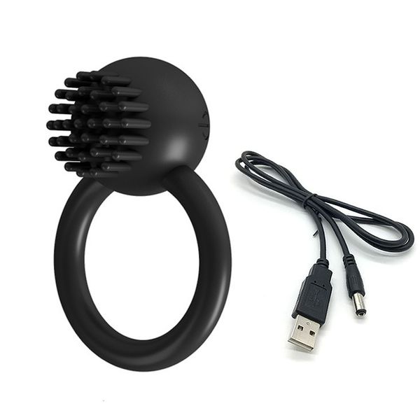 Cockrings 10 modes de charge USB silicone Cock ring vibrateur installation stimulation ferme adaptée aux couples pour retarder l'implantation 230719