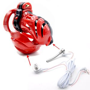 Cockrings 3D Design Electroshock Penis Ring Lock Cock Cage Electric Shocker Chastity Devices Adult Sex Toys pour hommes Gay Produits 230824