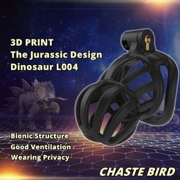 Cockrings Impression 3D Jurassic Design Respirant Cock Cage 2 Types d'anneaux de pénis Dispositif de chasteté masculine Produits pour adultes Sex Toys L004 230801