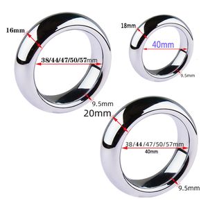 Cockrings 6 Size Metal Cock Ring SexToys For Men Penis bondage lock Delay Ejaculation Penis Rings Weight Cockring Sex Toys For Adults 18 230327