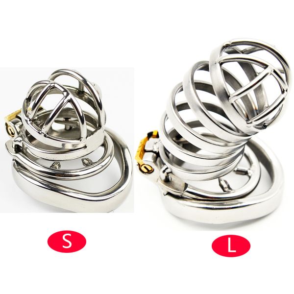 Cockrings CHASTE BIRD Jaula de gallo de acero inoxidable para hombre con anillo de púas para el pene Dispositivo de castidad Cinturón para adultos Stealth Lock Juguetes sexuales A273 221130