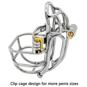 Cockrings est Design Dispositif de chasteté masculin détachable en acier inoxydable PA Puncture Cock Cage Penis Ring Lock Stealth Lock Ceinture de chasteté 220914
