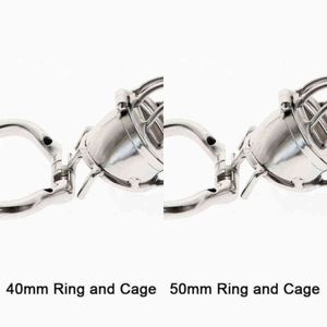 Cockrings pour dispositifs de chasteté masculine, anneau de verrouillage de Cage en acier inoxydable avec couvercle de pénis actif, serrures furtives, jouets sexuels 1123