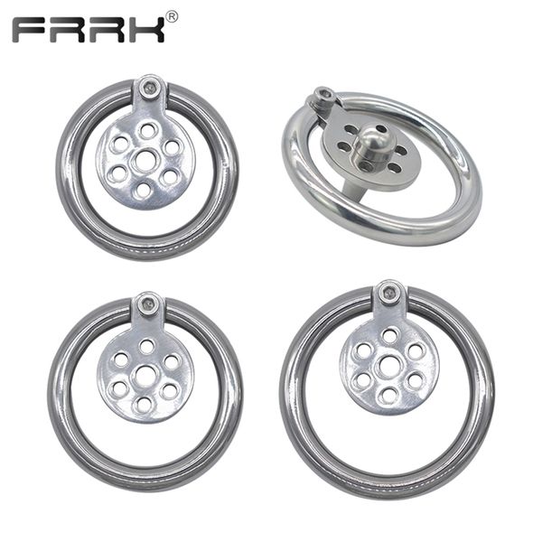 Cockrings FRRK 30 mm Pequeño acero inoxidable Dispositivo de castidad masculina Jaula de gallo ligera Anillos de pene apretados Bondage Sex Toys Shop 220914