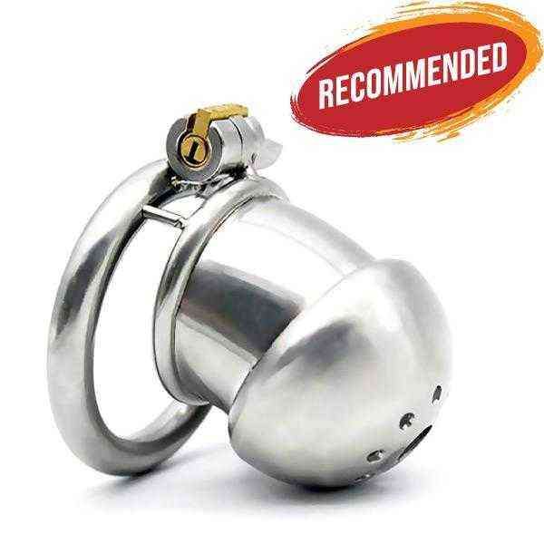 NXYCOCKRINGS Homme Chastity Device Mistress's Petit Prisonnier Cage de chasteté en métal 1.80 pouces et 2,36 long 1124