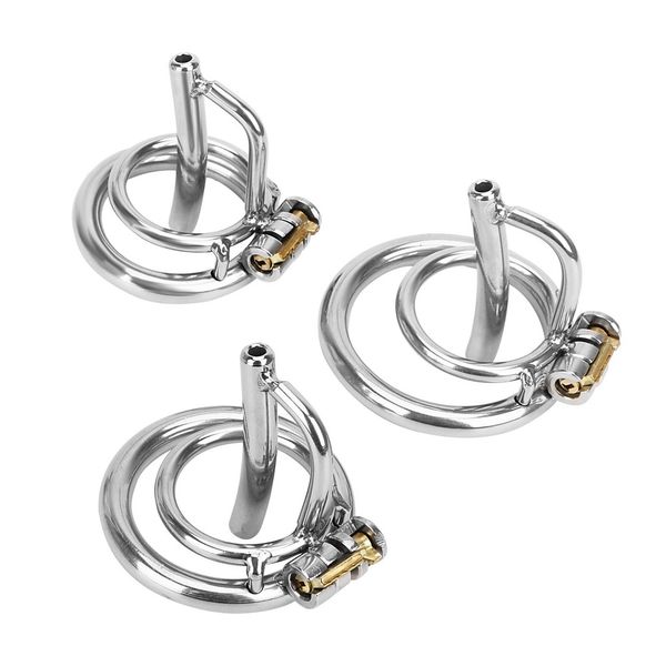 Cockrings Olo Male Chastetity Device Sex Toys for Men Penis Cage avec cathéter Cock Lock Innewless Steel Adult Games Games Products 230227