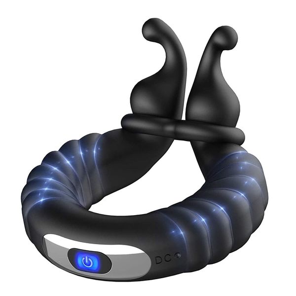 Cockrings Pénis Anneau Vibrateur Retarder L'éjaculation Cock Ring Taille Réglable Plus Long Plus Dur Dispositif De Chasteté Masseur De La Prostate Sex Toy pour Hommes 220914