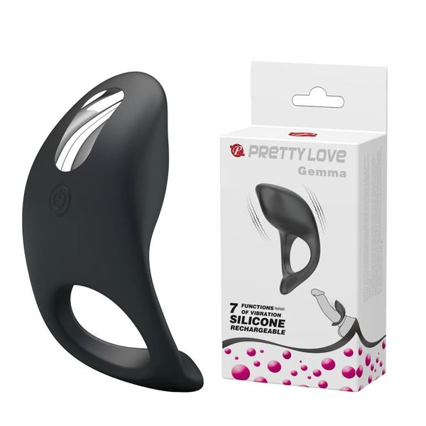 Cockrings Pretty love 7 vibrations Fonction mémoire Cock ring Penis Ring pour homme retarder l'éjaculation Sex Toys hommes Couple anneaux 231124