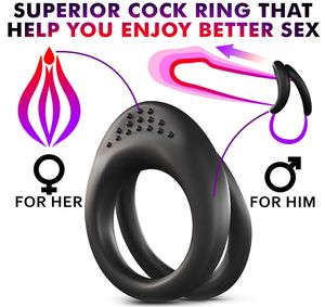 Cockrings SAMOX Pénis Cock Ring sur pour Hommes Retarder L'éjaculation Érection Sex Shop Jouets Couple Sextoy Penisring Homme Dick Agrandisseur Anneaux 221130