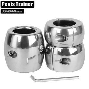 Cockringen Speeltjes voor Mannen Cock Lock Ring Testis Gewicht Brancards Scrotum Hanger Bal Penis Trainer Terughoudendheid Rvs 230824