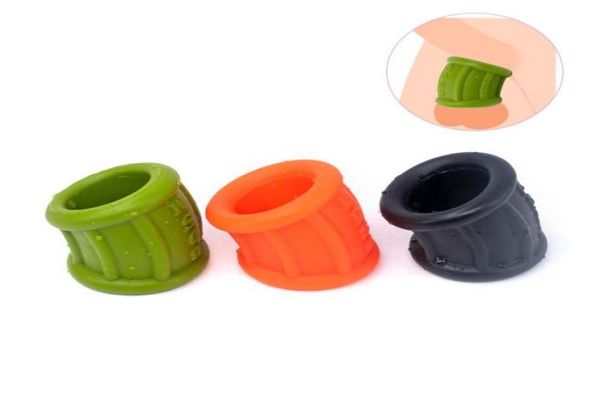 Cockrings Silicone Men testículos escrotum scotis manga castidad cinturón de polla anillos de pene caminata para retraso de tiempo eyaculación s5260477