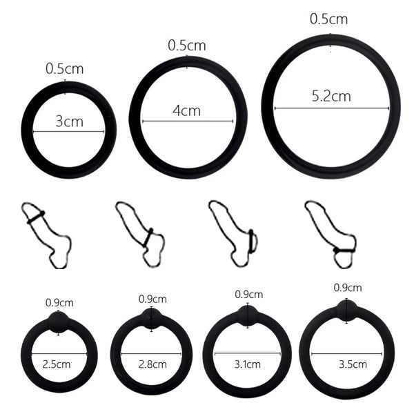Cockrings Silicone Penis Ring Ejaculation Delay Reck Rings Rings Dick érection cockring mâle chasteté pour adultes Toys pour hommes Lock Sperm Trainer 230811