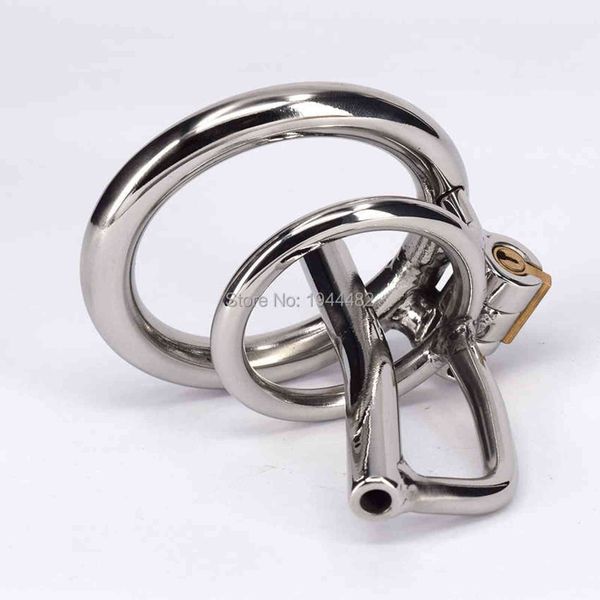 Cockrings SODANDY Cinturón de castidad masculino Dispositivo de metal de jaula de gallo de acero con camilla uretral Catéter Dilatador Fetish Penis Ring Lock 1124