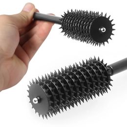 Cockringen Spiked 12 Rij Roller Spiked Wartenberg Pinwheel BDSM Tool Speeltjes voor Paar Pin-pricking Sensation Wheel Roller 231130