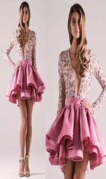 Robes de cocktail 2018 Chic Michael Costello Robes de bal courtes ALINE Robes de soirée Deep Velolin Deep Veloline avec Long S5605786