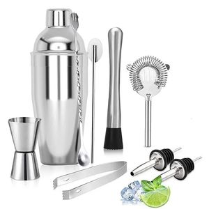 Cocktail Shaker Set Barman Équipement Bar Vin Martini Boisson Agitateur Boston Mélangeur Barman Kit Fournitures Outils 240111