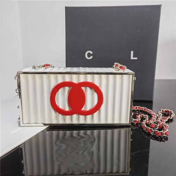 COCO Container Trunk Bag Box Oval Crossbody Edición limitada Bolsas de asas Diseñadores de noche blancos Bolsos de hombro Mujeres de lujo L219q