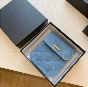 CoCo modetassen Mooie portemonnees Luxe designer portemonnee babyblauw casual denim portemonnees Merk clutch handtassen voor charmevrouwen Met originele geschenkdoos