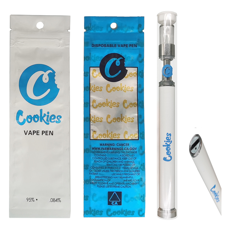 Rechargeable Cookies Disposable Vape Pens E Cigarettes Device Pod Kit Atomizers 280mAh Battery 0.5ml Empty Cartridges 510 Thread Ceramic Vaporizer with Packaging