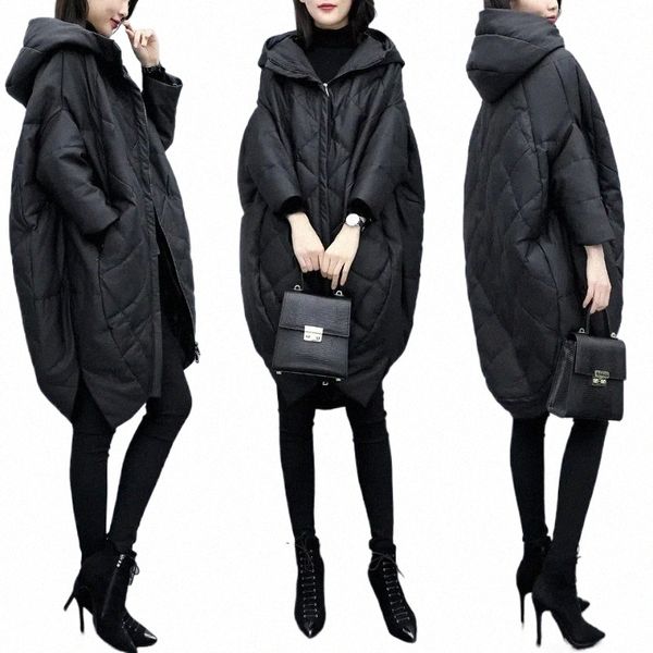 Coco-Type Cott Vêtements Femme 2022 Nouvel hiver Moyen et Lg Veste Tempérament WomenPU Cuir Manteau Manteau Épaissi Chaud F8Bl #