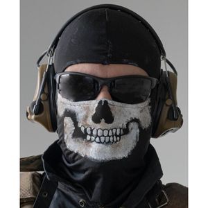 COD:MW2 Fantasma Cráneo Pasamontañas Fantasma Simon Riley Cara Juego de guerra Cosplay Mascara Protección Cráneo Patrón Pasamontañas Mascara