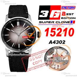 Code 11.59 15210 A4302 Automatisch herenhorloge 3GF 41 mm stalen kast Zwart grijze index getextureerde wijzerplaat Nylon lederen band Super Edition Puretimewatch Reloj Hombre