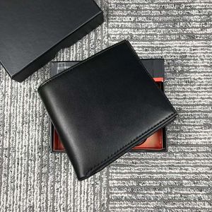 Code 1258 FAHION Echte lederen heren Wallets Designer Mens Wallet Korte portemonnee met kaarthouders ritssluiting muntpocket Hoge kwaliteit