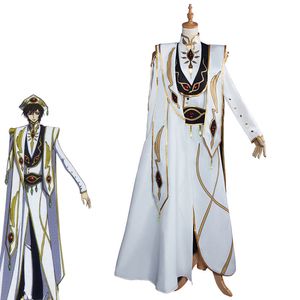 Code Geass Lelouch Lamperou Cosplay kostuum van het rebellie -keizer Ver -uniform voor Halloween