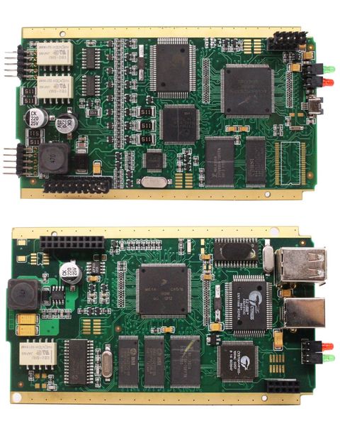 Lecteur de Code peut couper le Scanner de Diagnostic bord doré PCB vert puce complète AN2131QC or V202 Kit multilingue de qualité supérieure