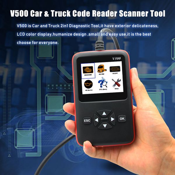 Lecteur de code V500 CR-HD Heavy Duty Truck Scanner