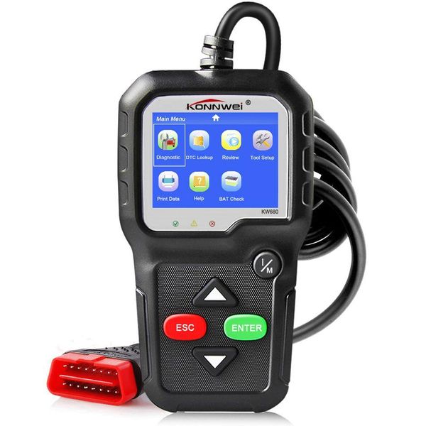 Lecteurs de code Outils d'analyse Kw680 Obd2 Voiture Diagnostic Fl Obd 2 Outil Kw680S Scanner Professionnel Livraison Directe Automobiles Motos Vehi Otep4