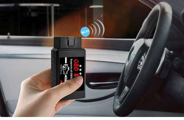 Lectores de código Herramientas de escaneo obd2 elm327 obd 1.5 Ancel elm 327 wifi escáner wi-fi para iphone android ios Adaptador de herramienta de diagnóstico de código inalámbrico automático