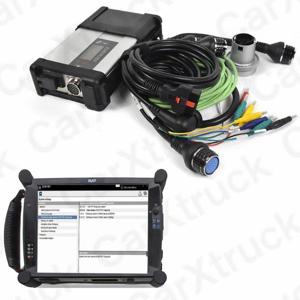 Lecteurs de code Outils d'analyse Xentry Mb Sd C5 Camion de voiture avec Evg7 Ordinateur portable Star Multiplexer Scanner de diagnostic automatique Full SetCodeCode