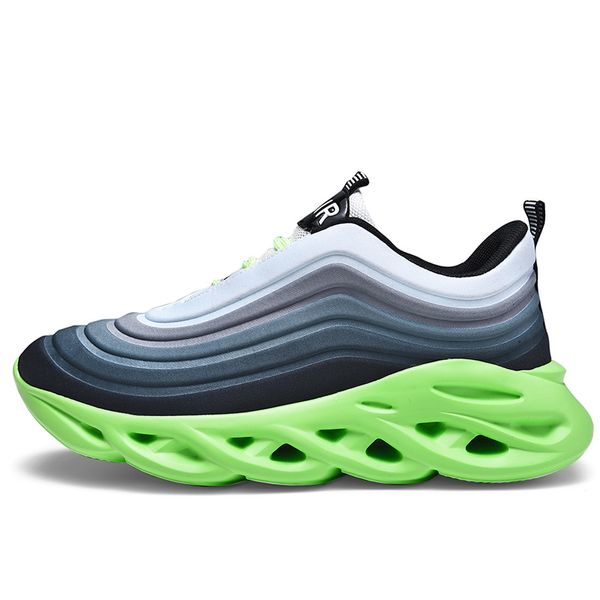 Zapatos de código moda para mujer naranja hombre negro blanco azul verde deportes corredores de deportes zapatillas zapatillas de deporte